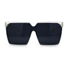 Womens Squared Rectangular Butterfly Fashion Plastic Sunglasses