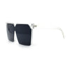 Womens Squared Rectangular Butterfly Fashion Plastic Sunglasses