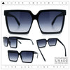 Womens Squared Rectangular Butterfly Fashion Plastic Sunglasses