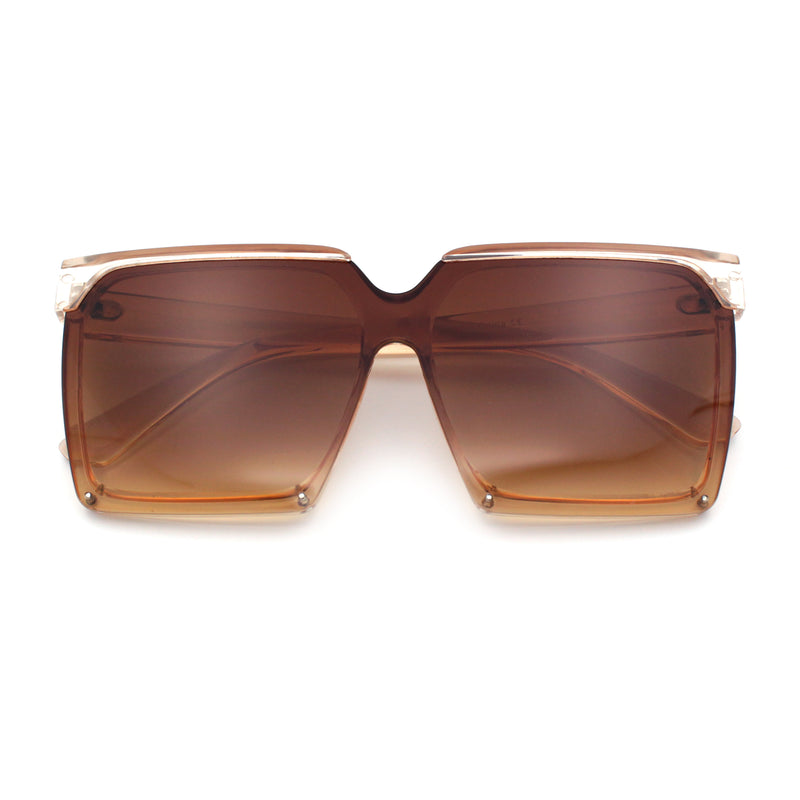 Womens Squared Rectangular Butterfly Fashion Plastic Sunglasses