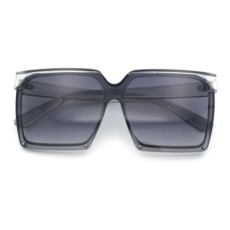 Womens Squared Rectangular Butterfly Fashion Plastic Sunglasses