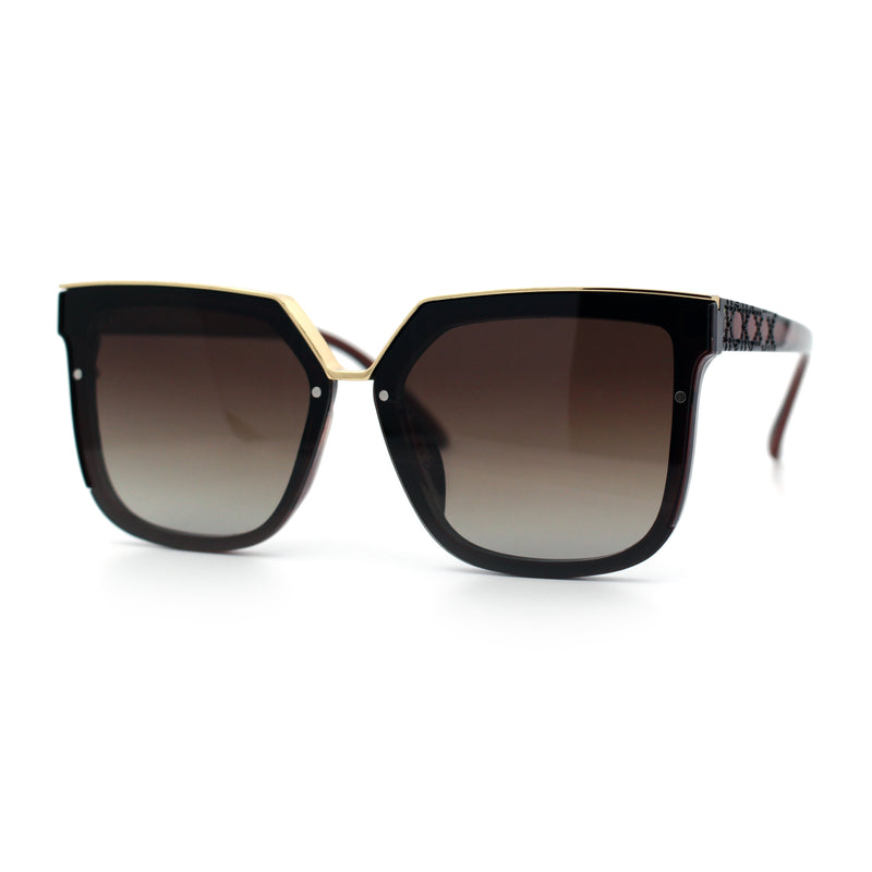 Womens Designer Squared Butterfly Chic Sunglasses