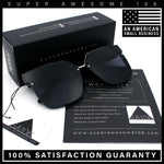 Womens Designer Squared Butterfly Chic Sunglasses
