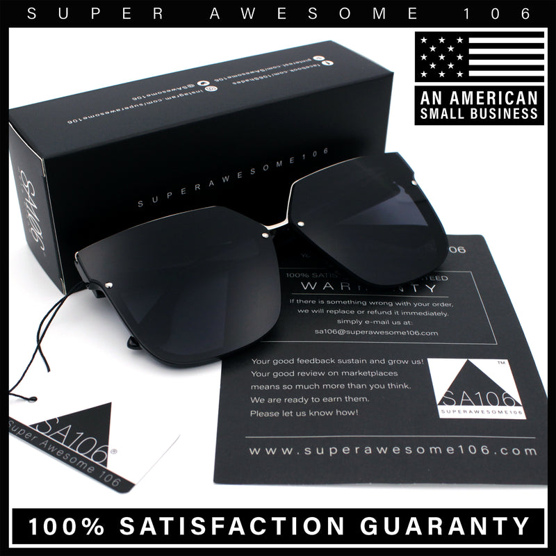 Womens Designer Squared Butterfly Chic Sunglasses