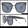 Womens Designer Squared Butterfly Chic Sunglasses