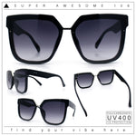 Womens Designer Squared Butterfly Chic Sunglasses