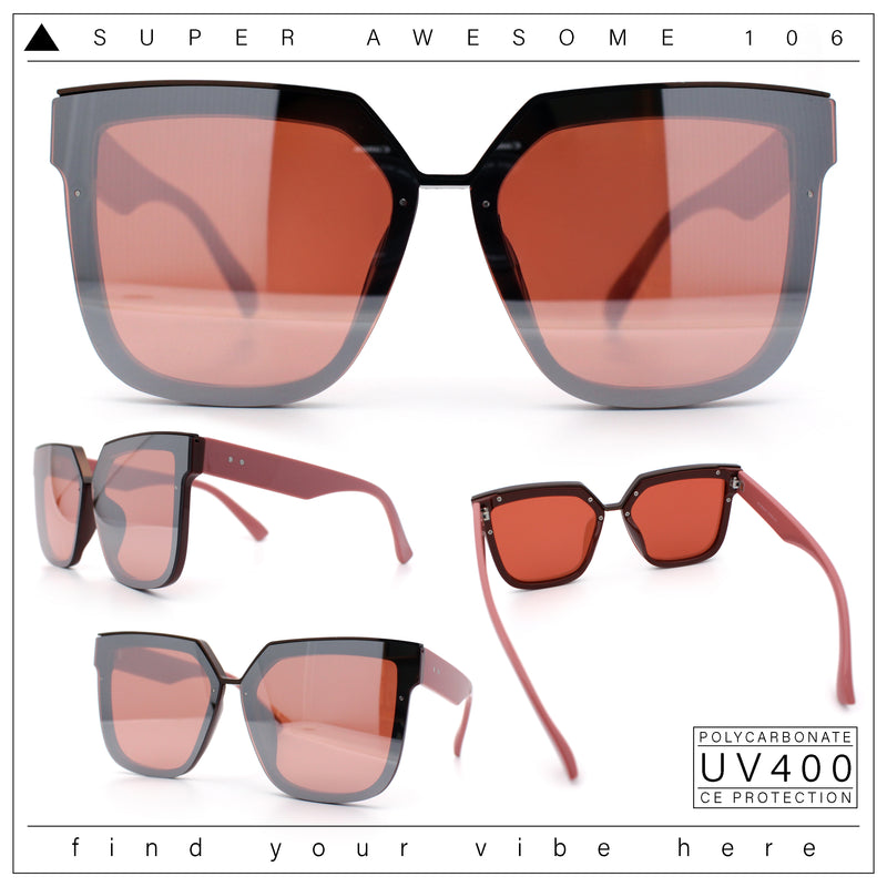 Womens Designer Squared Butterfly Chic Sunglasses