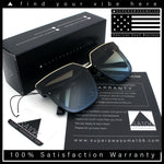 Womens Designer Squared Butterfly Chic Sunglasses