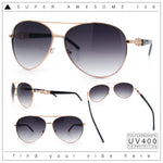 Womens Jewel Chain Arm Retro Tear Drop Pilots Sunglasses