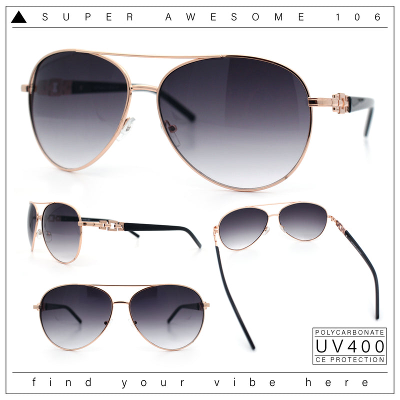 Womens Jewel Chain Arm Retro Tear Drop Pilots Sunglasses