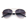 Womens Jewel Chain Arm Retro Tear Drop Pilots Sunglasses