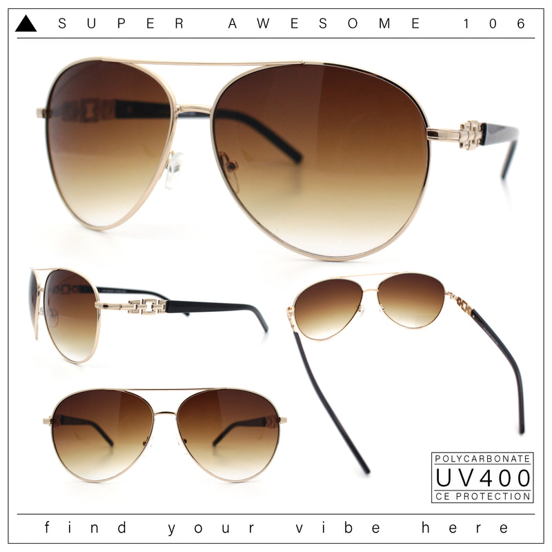 Womens Jewel Chain Arm Retro Tear Drop Pilots Sunglasses