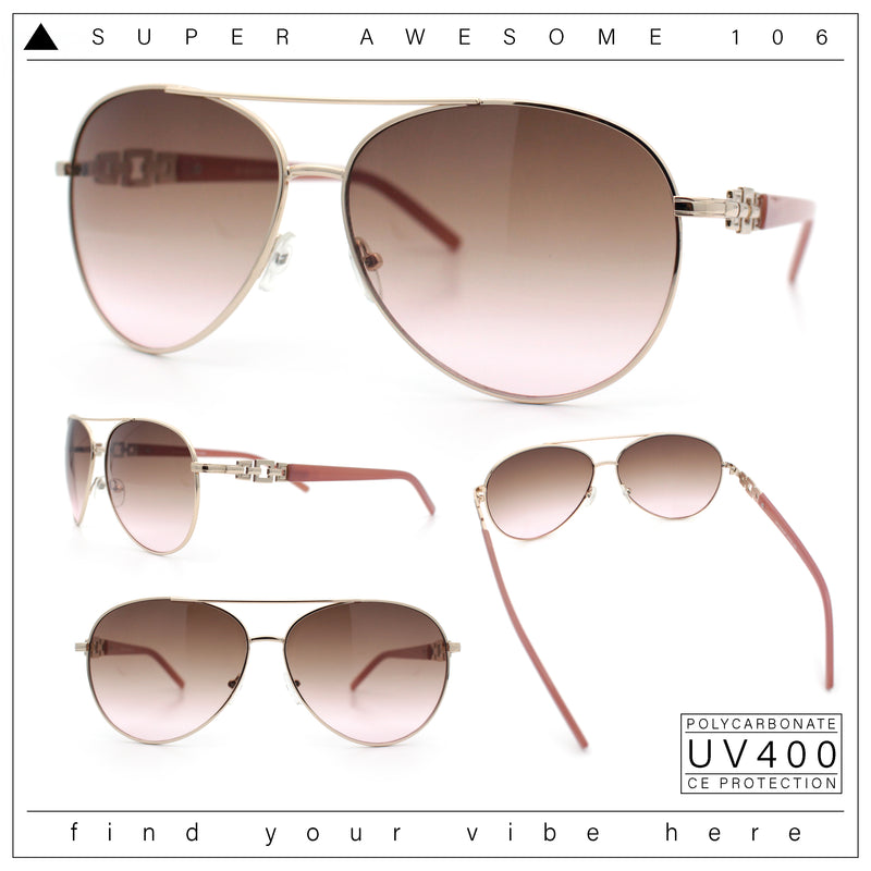 Womens Jewel Chain Arm Retro Tear Drop Pilots Sunglasses