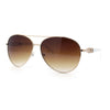 Womens Jewel Chain Arm Retro Tear Drop Pilots Sunglasses
