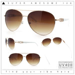 Womens Jewel Chain Arm Retro Tear Drop Pilots Sunglasses