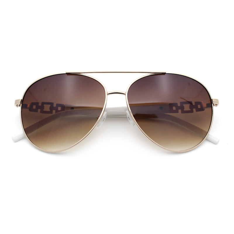 Womens Jewel Chain Arm Retro Tear Drop Pilots Sunglasses