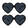 Womens Oversize Heart Shape Beveled Jewel Lens Sunglasses