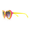 Girls Kids Size Pop Color Flip Up Heart Shape Plastic Sunglasses