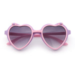 Girls Kids Size Pop Color Flip Up Heart Shape Plastic Sunglasses