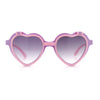 Girls Kids Size Pop Color Flip Up Heart Shape Plastic Sunglasses