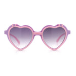 Girls Kids Size Pop Color Flip Up Heart Shape Plastic Sunglasses