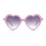 Girls Kids Size Pop Color Flip Up Heart Shape Plastic Sunglasses