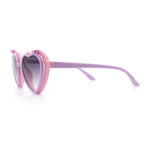 Girls Kids Size Pop Color Flip Up Heart Shape Plastic Sunglasses