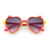 Girls Kids Size Pop Color Flip Up Heart Shape Plastic Sunglasses