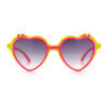 Girls Kids Size Pop Color Flip Up Heart Shape Plastic Sunglasses