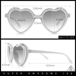 Girls Kids Size Pop Color Flip Up Heart Shape Plastic Sunglasses