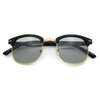 Polarized Photochromic Light Grey Lens Mens Iconic Half Rim Hipster Sunglasses