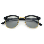 Polarized Photochromic Light Grey Lens Mens Iconic Half Rim Hipster Sunglasses