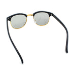 Polarized Photochromic Light Grey Lens Mens Iconic Half Rim Hipster Sunglasses