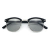 Polarized Photochromic Light Grey Lens Mens Iconic Half Rim Hipster Sunglasses
