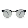 Polarized Photochromic Light Grey Lens Mens Iconic Half Rim Hipster Sunglasses