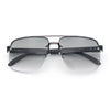 Mens Rectangle Double Bridge Half Rim Wood Grain Arm Mob Sunglasses