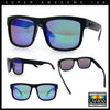 Kush Mirrored Brushed Plastic Wood Grain Iconic Horn Rim Sunglasses