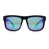 Kush Mirrored Brushed Plastic Wood Grain Iconic Horn Rim Sunglasses