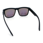 Kush Mirrored Brushed Plastic Wood Grain Iconic Horn Rim Sunglasses