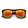 Kush Mirrored Brushed Plastic Wood Grain Iconic Horn Rim Sunglasses