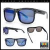 Kush Mirrored Brushed Plastic Wood Grain Iconic Horn Rim Sunglasses