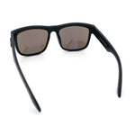 Kush Mirrored Brushed Plastic Wood Grain Iconic Horn Rim Sunglasses