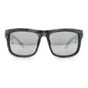 Kush Mirrored Brushed Plastic Wood Grain Iconic Horn Rim Sunglasses