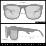 Kush Mirrored Brushed Plastic Wood Grain Iconic Horn Rim Sunglasses