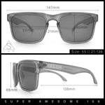 Premium Kush Polarized Keyhole Rectangle Sport Horn Rim Sunglasses