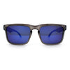 Premium Kush Polarized Keyhole Rectangle Sport Horn Rim Sunglasses
