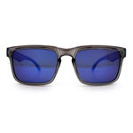 Premium Kush Polarized Keyhole Rectangle Sport Horn Rim Sunglasses