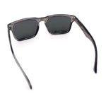 Premium Kush Polarized Keyhole Rectangle Sport Horn Rim Sunglasses