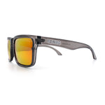 Premium Kush Polarized Keyhole Rectangle Sport Horn Rim Sunglasses