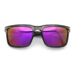 Premium Kush Polarized Keyhole Rectangle Sport Horn Rim Sunglasses